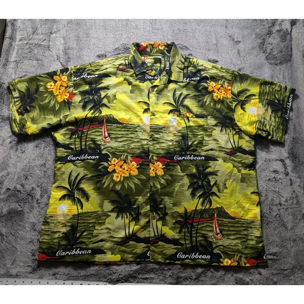Rima Short Sleeve Button Up Hawaiian Shirt Men's Size 2XL